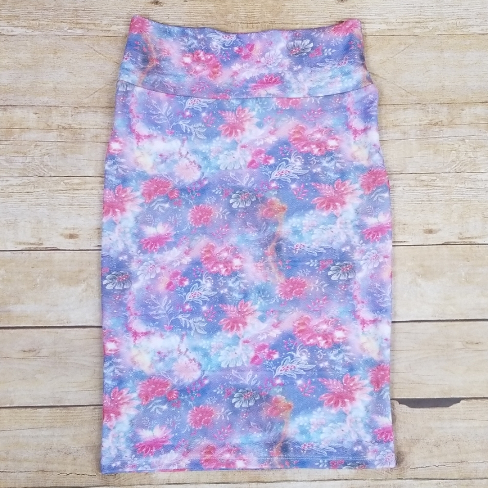 Lularoe Cassie Floral Patterned Pencil Skirt